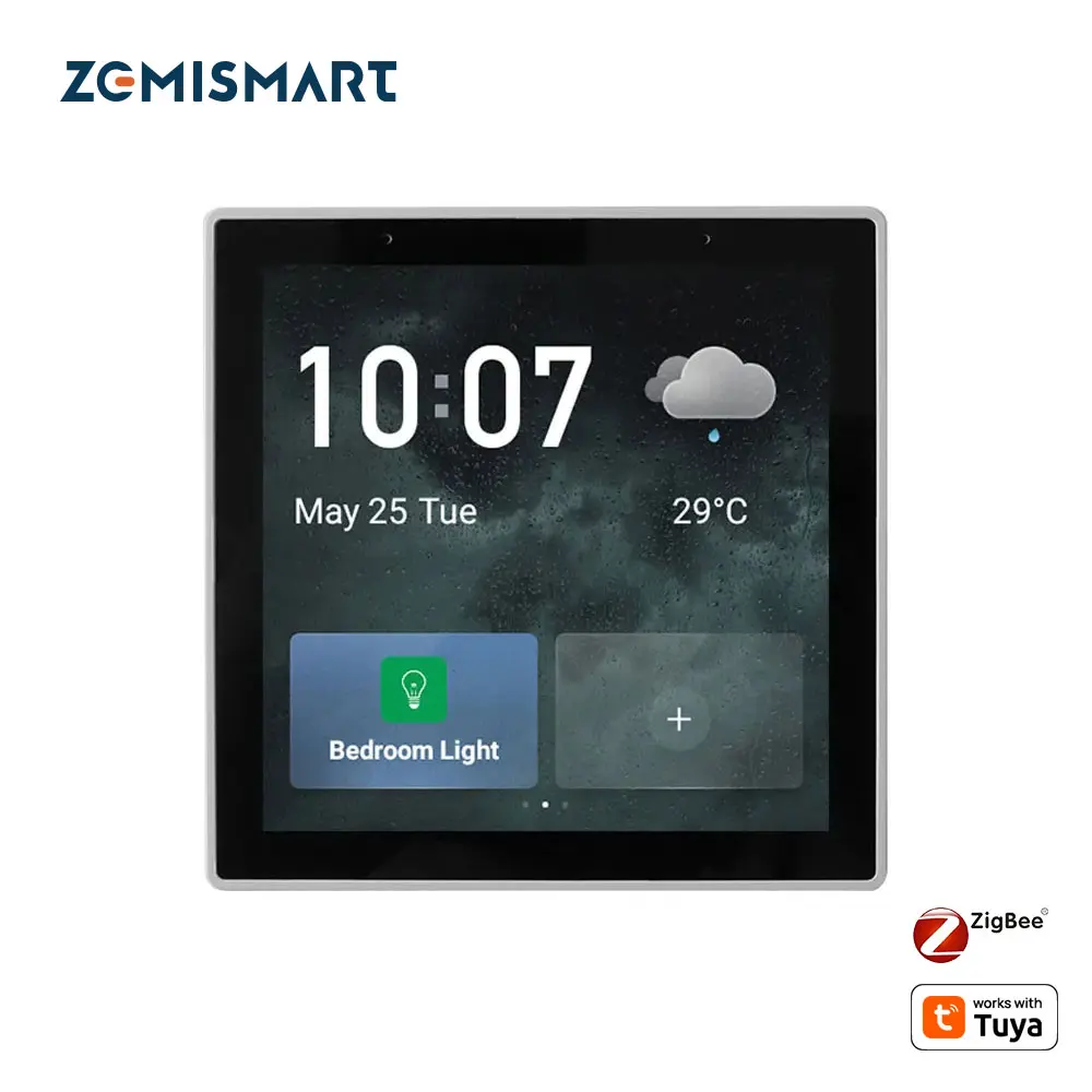 Zemismart Central Control Panel Built in Wireless Zigbee Hub 4 Inches EU Touch Panel Control Work with Tuya Smart Life Device