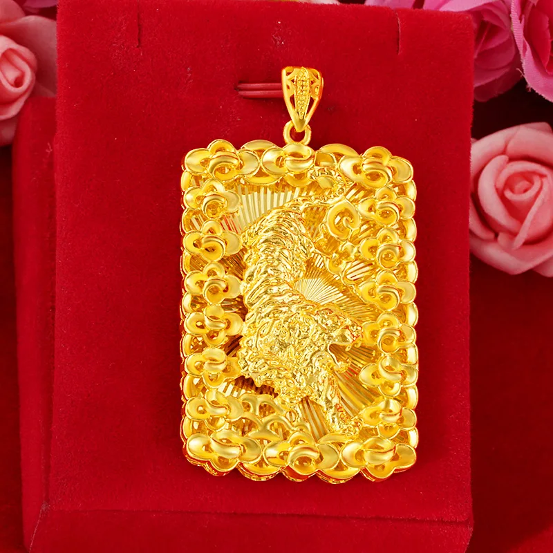 Light Luxury Grand Tiger Pendant For Men & Women 24K Gold AU999 | Simple stylish, outstanding temperament