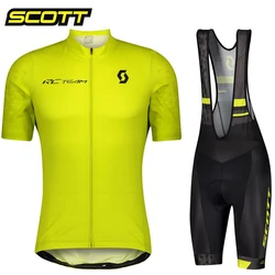 2023 Pro Cycling Jersey Set SCOTT Summer Mountain Bike Clothing Bicycle Cycling Jersey Sportswear Suit Maillot Ropa Ciclismo