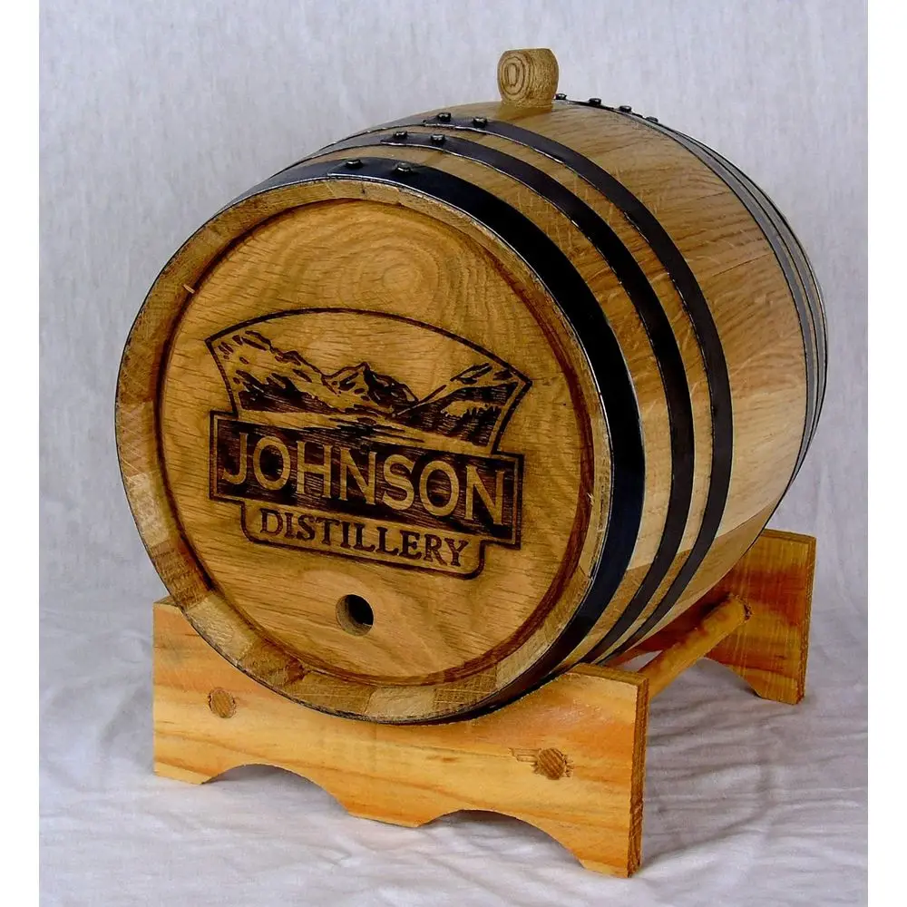 

Engraved White American Oak Aging Barrels (20 Liter) - New Wooden Barrels To Age Your Own Whiskey, Bourbon, Wine, Tequila, Rum,