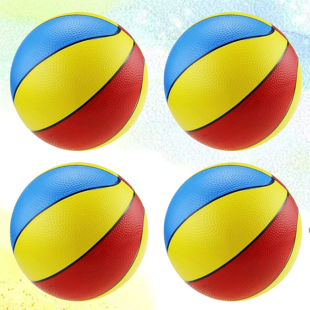 

4Pcs 8.5 Inches Bright Color Small Beach Ball Easy Inflate for Indoor Outdoor Kids Activities Bouncing Throwing