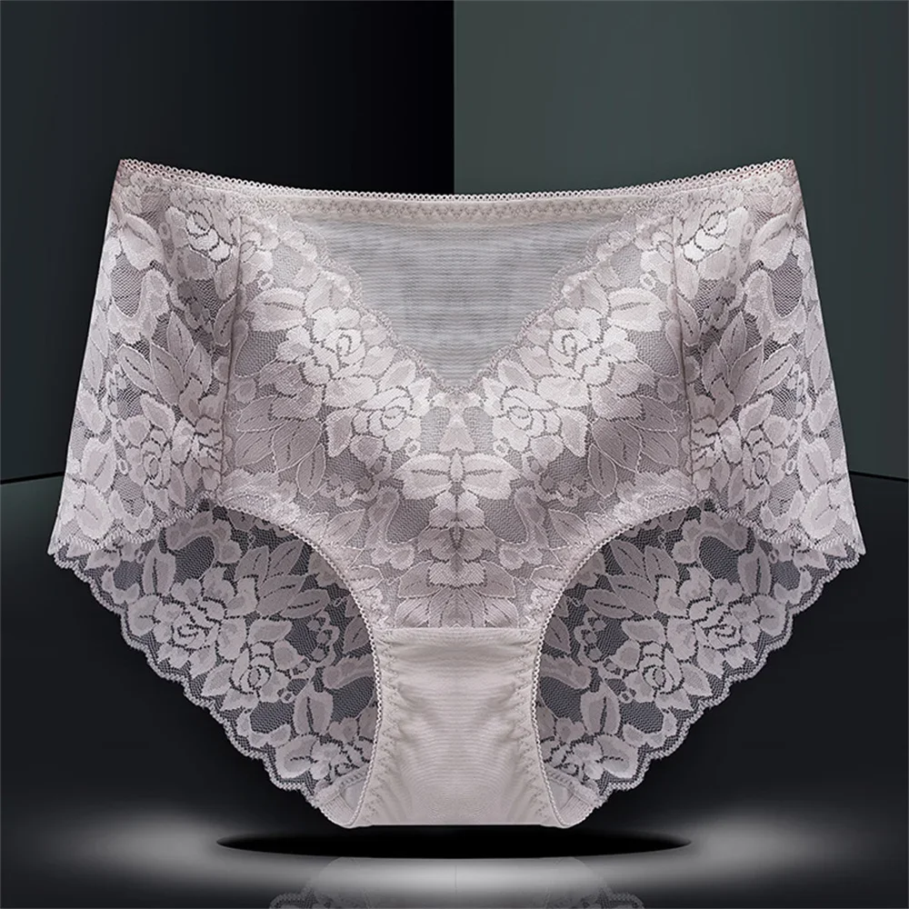 Women Lace Floral Panties Brief L XL XXL XXXL XXXXL Plus Size Female Underwear Sexy Lingerie Breathable Flower Oversize Panties