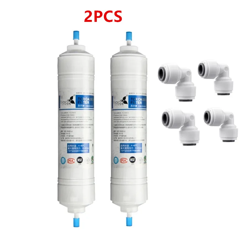 SOOEL T33 Quick Connect INLINE COCONUT Carbon Post WATER FILTER Cartridge With 2 fitting Water Purifier REVERSE OSMOSIS