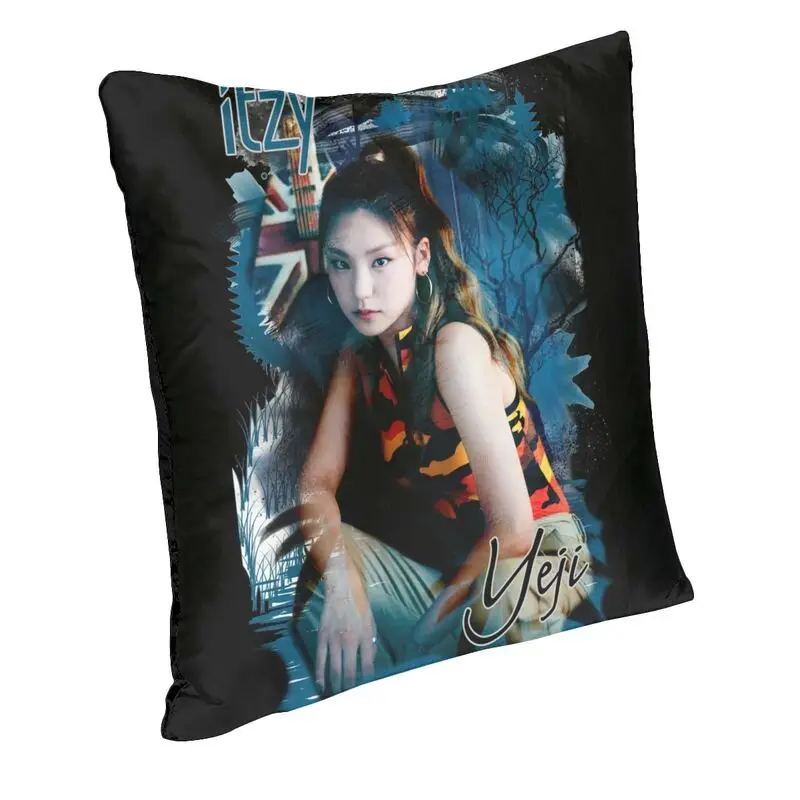 Vibrant YEJI ITZYS Square Throw Pillow Case Home Decor 3D Two Side Printed Kpop Star Girl Group Cushion Cover for Sofa