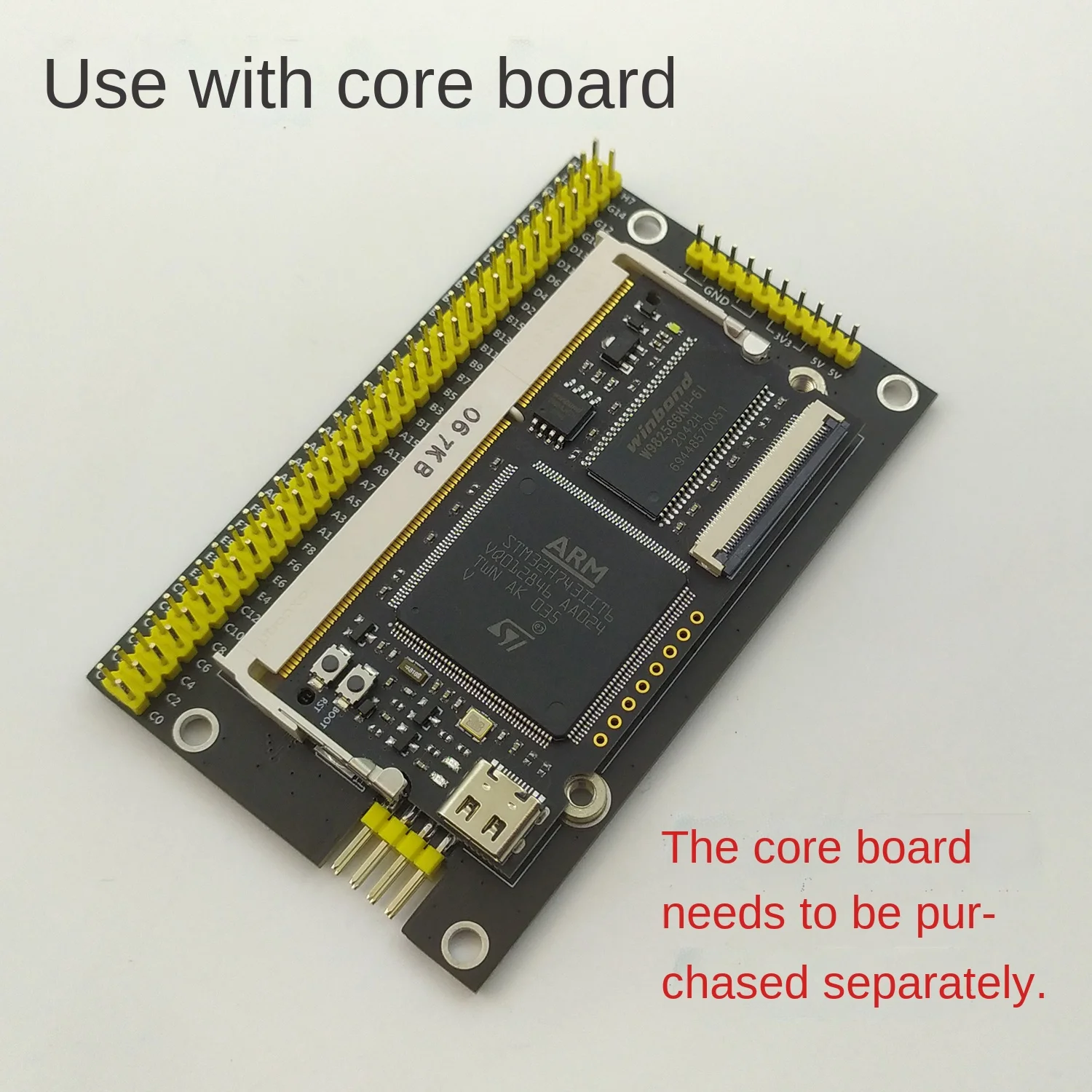 Porta io stm32h743 expansão backplane