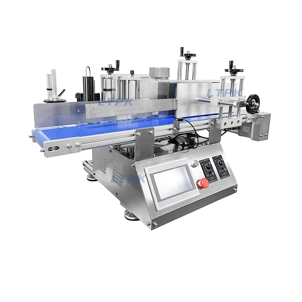Small Automatic Round Bottle Labeler (LT-150) | Tabletop Water/Wine Bottle High Precision Positioning Packer