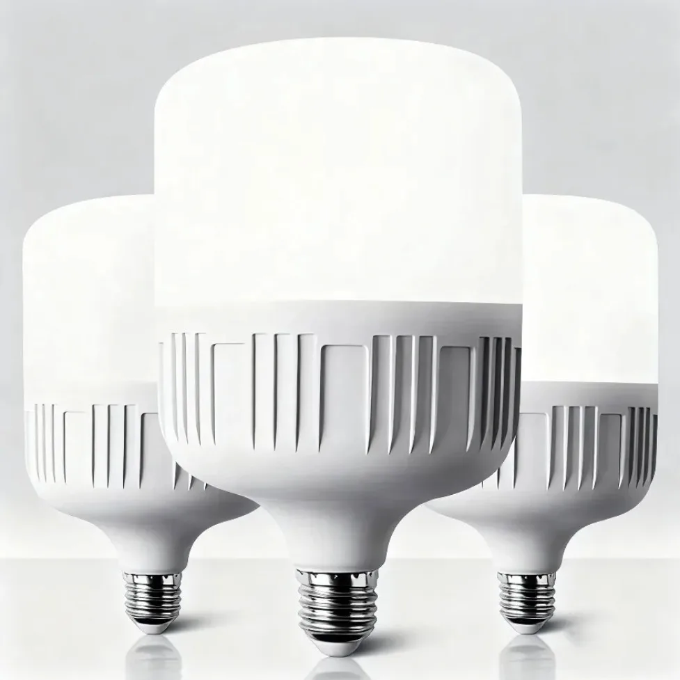 1/2PCS 5W 30W 50W 60W 100W E27 Screw Base LED Bulb High Brightness White Light Flicker-Free Eye Protection High Heat Dissipation