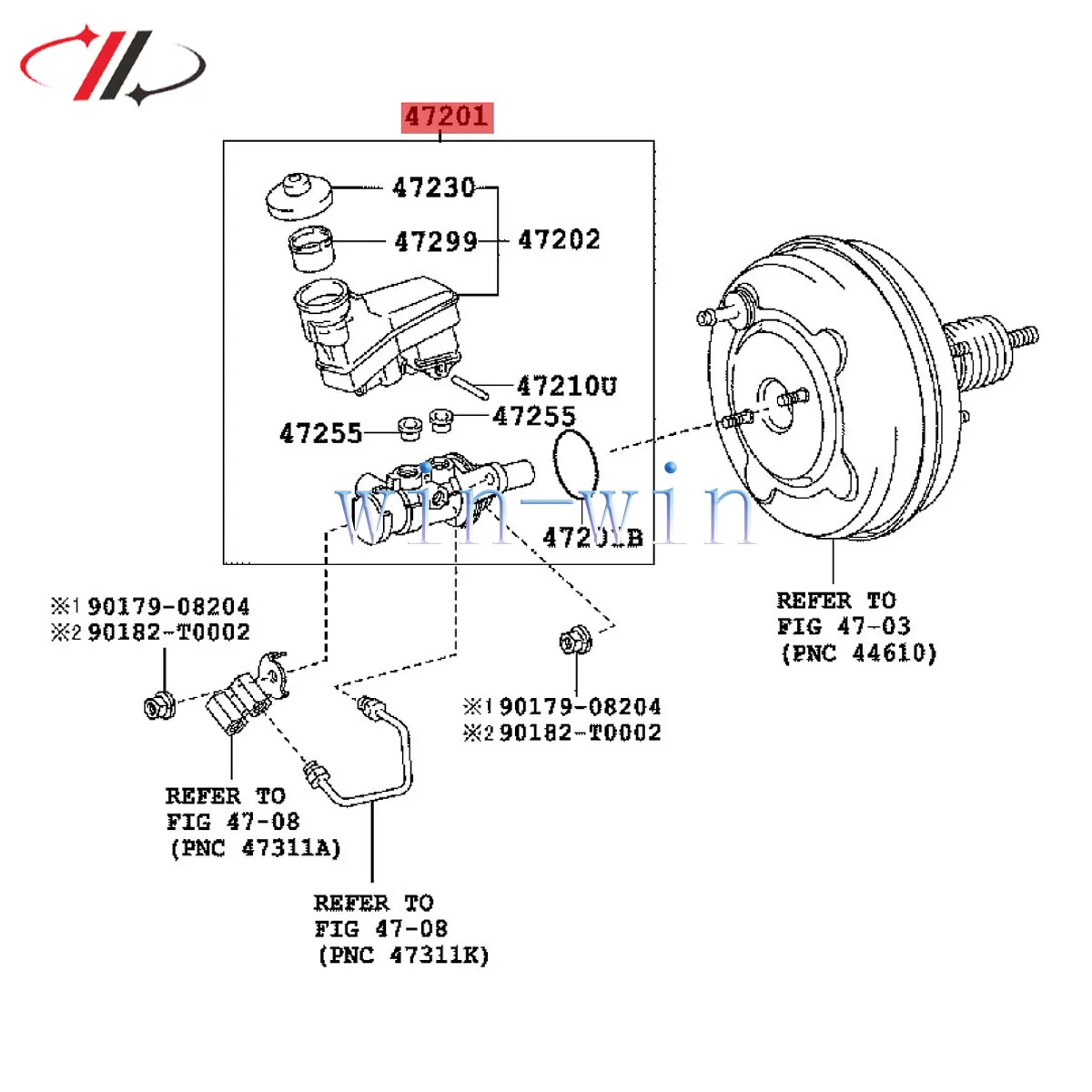 BRAKE MASTER CYLINDER 47201-33480 4720133480 For Toyota CAMRY/HYBRID (ASIA) 2006-2012 For Lexus LEXUS ES240/350 2006-2012