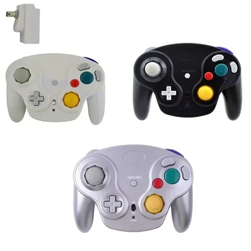Imagen 2 del producto Controlador de juego para consola de juegos GameCubes NGC con adaptador de 2,4 GHz mando inalámbrico para Nintendo Gamecube Joystick