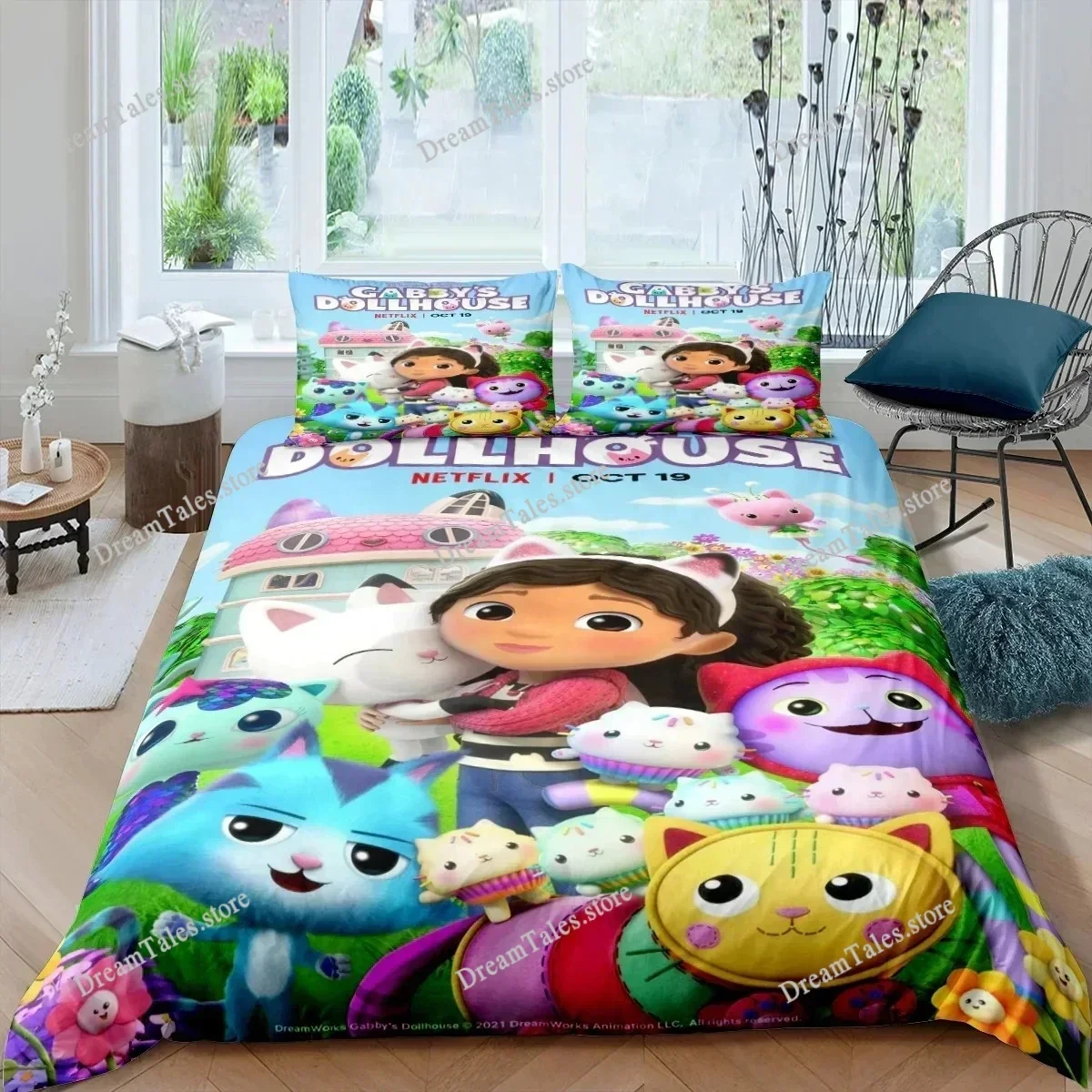 Gabbys Doll House 3D Printed Duvet Case Pillowcase Bedding Set Twin Full King for Kids Adults Bedroom Luxury Gift963