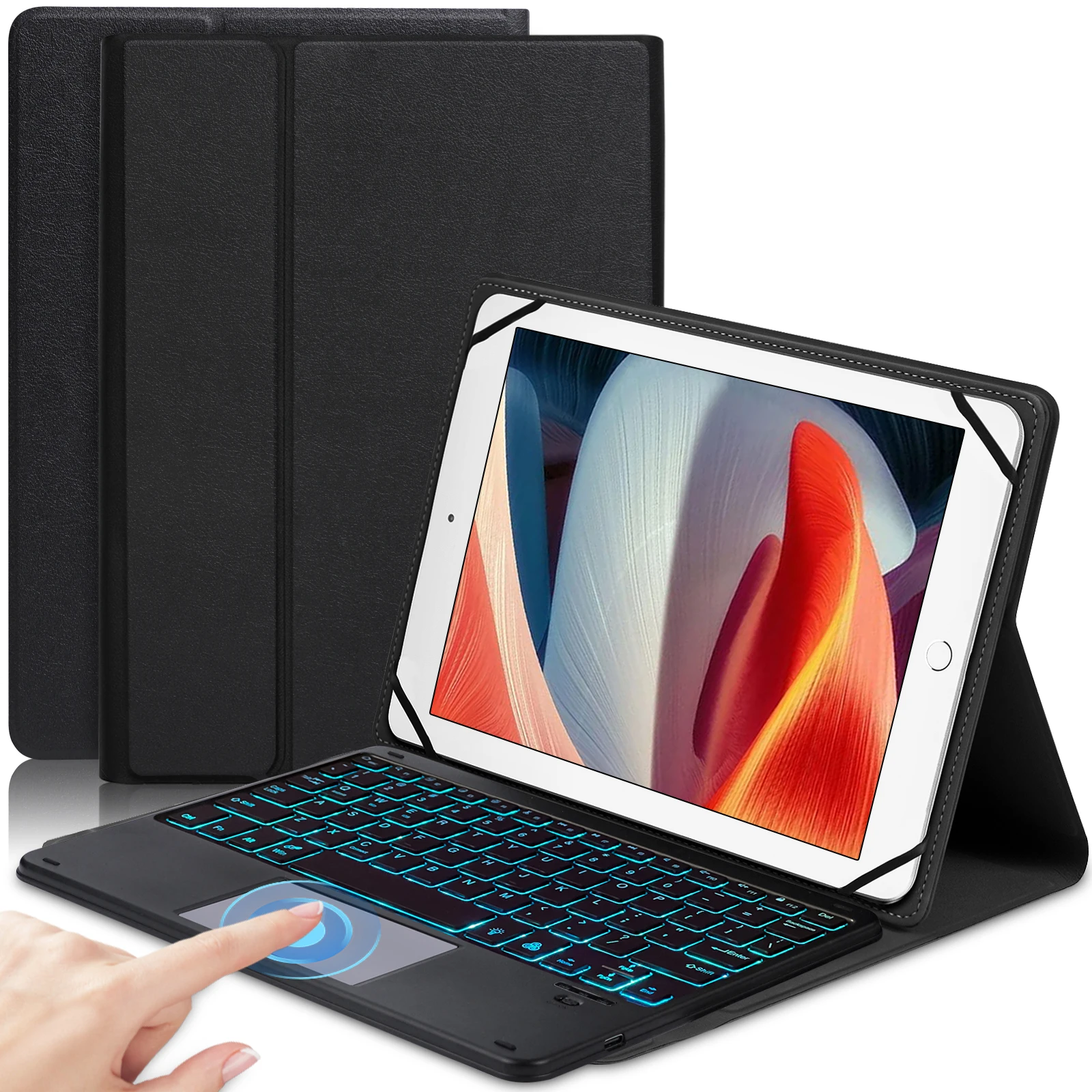 Uniwersalny pokrowiec ochronny na tablet 9-11 cali Touchpad Skórzany pokrowiec na klawiaturę zgodny z Bluetooth