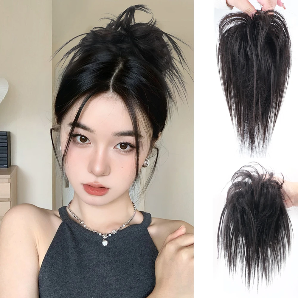 Extension de queue de cheval synthétique ondulée pour femme, postiche courte, pince à griffe bouclée, faux cheveux, degré de chaleur