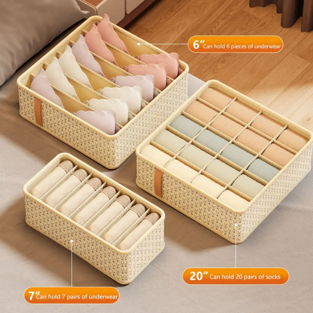 Underwear Storage Box With Compartments Multi-function Wardrobe Organizer Underwear Socks Bra Storage Boxes