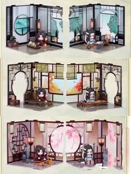 Anime Mo Dao Zu Shi Action Figure Toy Wei Wuxian Lan Wangji Bath Shower Antique interior background board installation