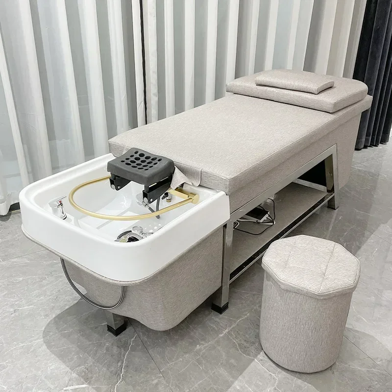 Shower Head Shampoo Chair Hair Stylist Water Circulation Shampoo Bed Wash Hair Salon Silla Peluqueria Salon Furniture MQ50SC