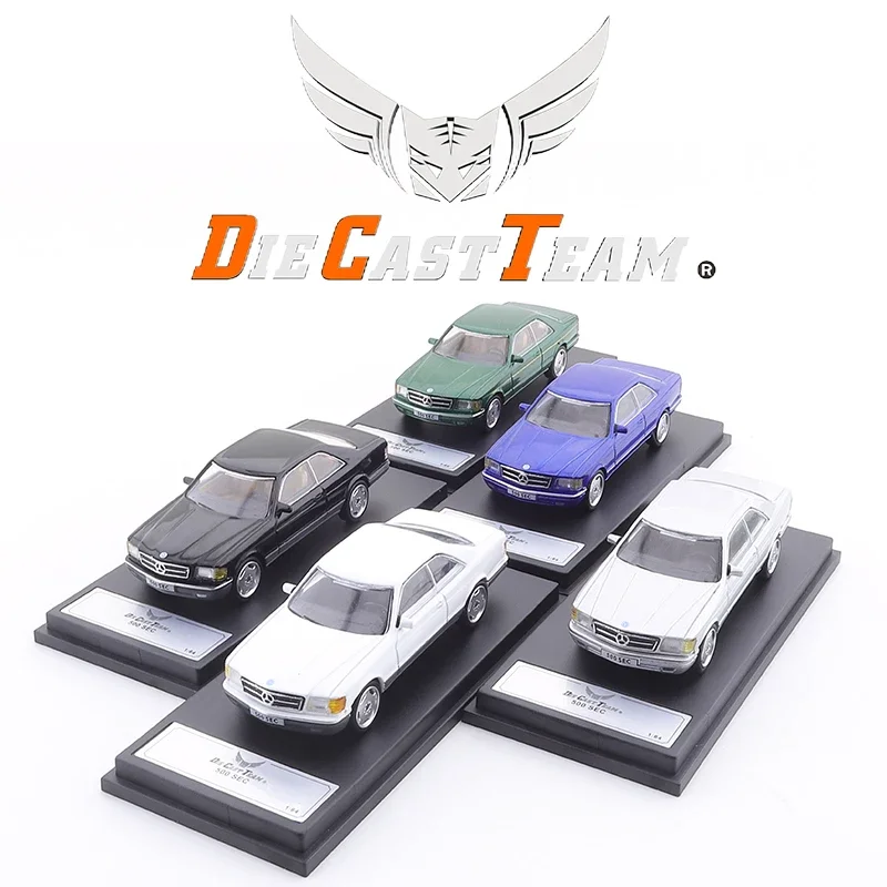 DCT 1:64 Simulation Alloy Die-casting Car Model Collectible Ornament Mercedes Benz 500SEC Kids Xmas Gift Toys for Boys