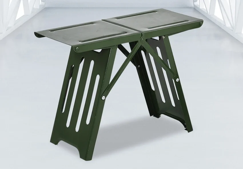 Portable Folding Mini Steel  Camping Stool Chair for Outdoor Fishing Hiking Tool