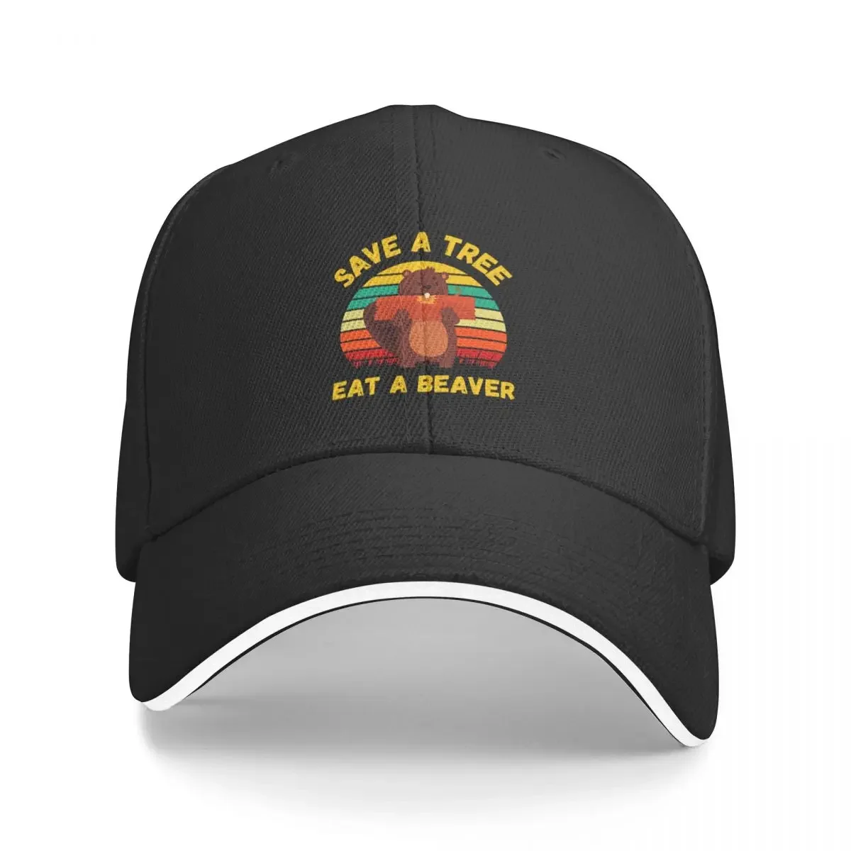 

Save A Tree Eat A Beaver Funny Baseball Cap derby hat Streetwear Winter hat For Girls Men's