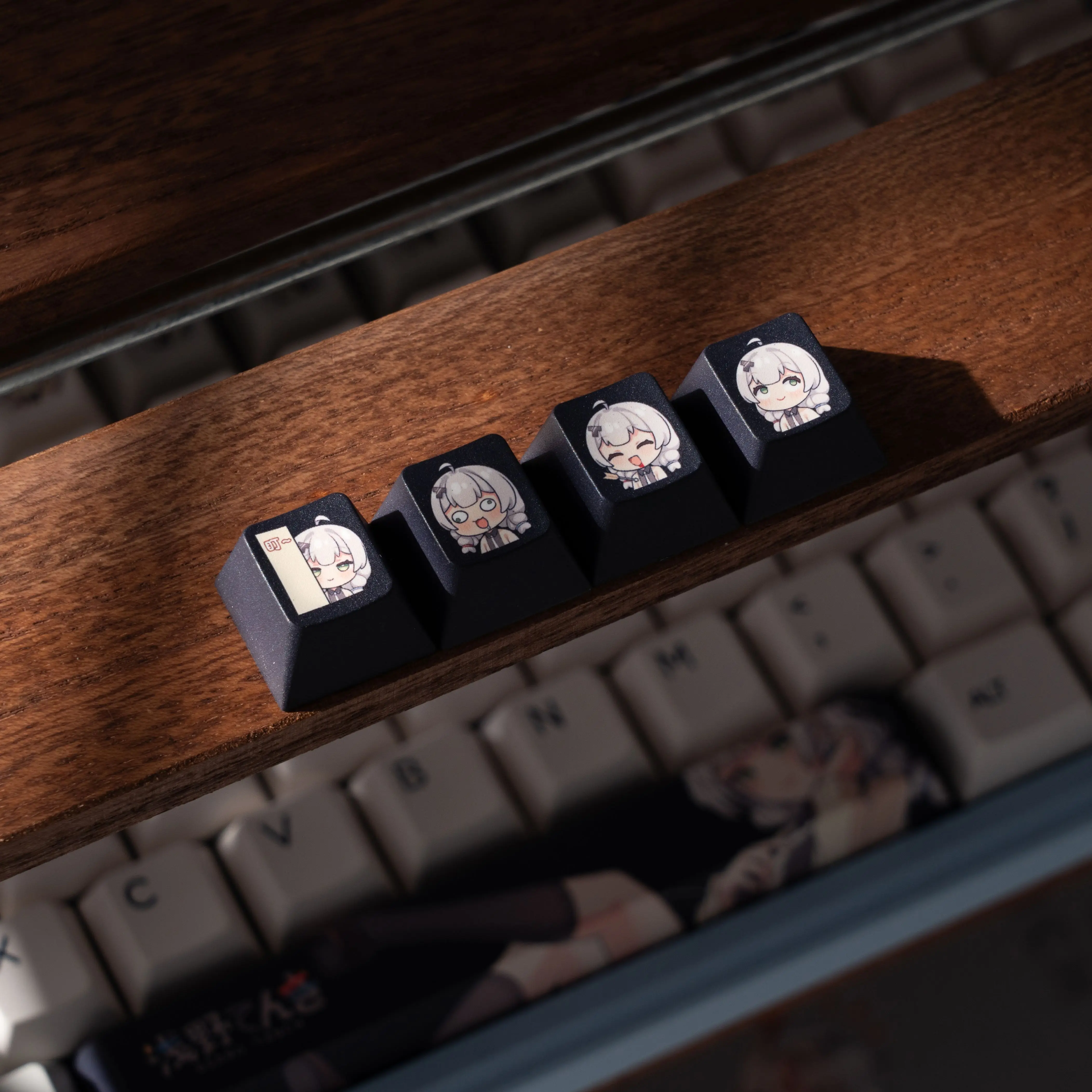 XVX Anime Keycaps Asano tanch Cherry Profile Dye Sub Kawaii Keycaps PBT 167 Keys Cute Key Cap Set for Gaming Mechanical Keyboard view 4