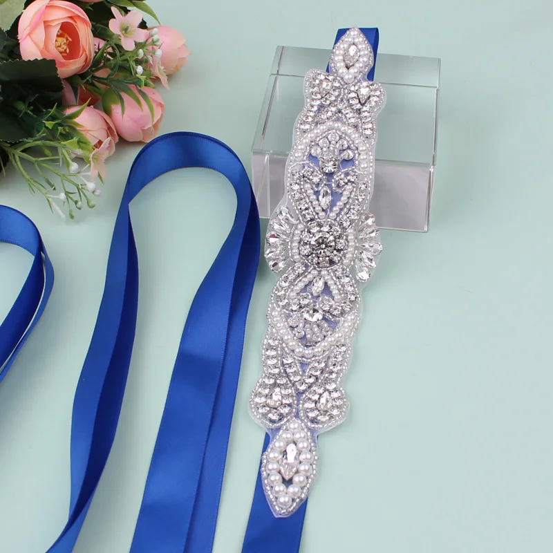 Cintura da sposa in cristallo argento per donna Elegante cintura per abito da sposa con pietre Nuovi accessori per abiti da cintura da sposa con perle di strass