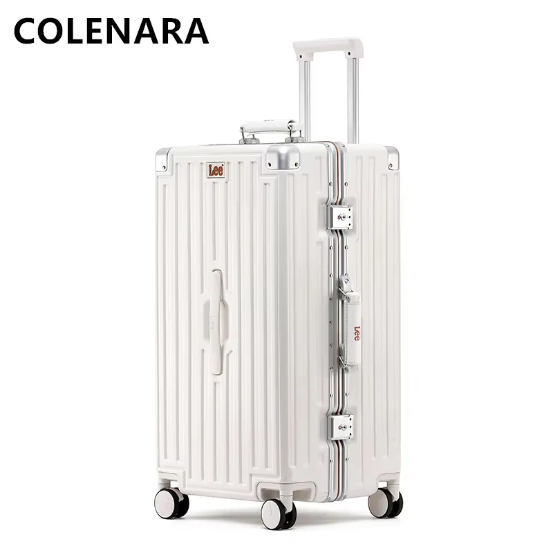 COLENARA Aluminum Frame Suitcase Large Capacity Trolley Case ABS + PC Boarding Box 20