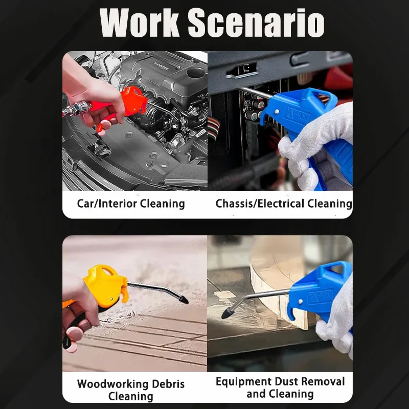 

Pneumatic Hardware Tool Gun Air Pump Extended Nozzles High Pressure Dust Blowing Gun