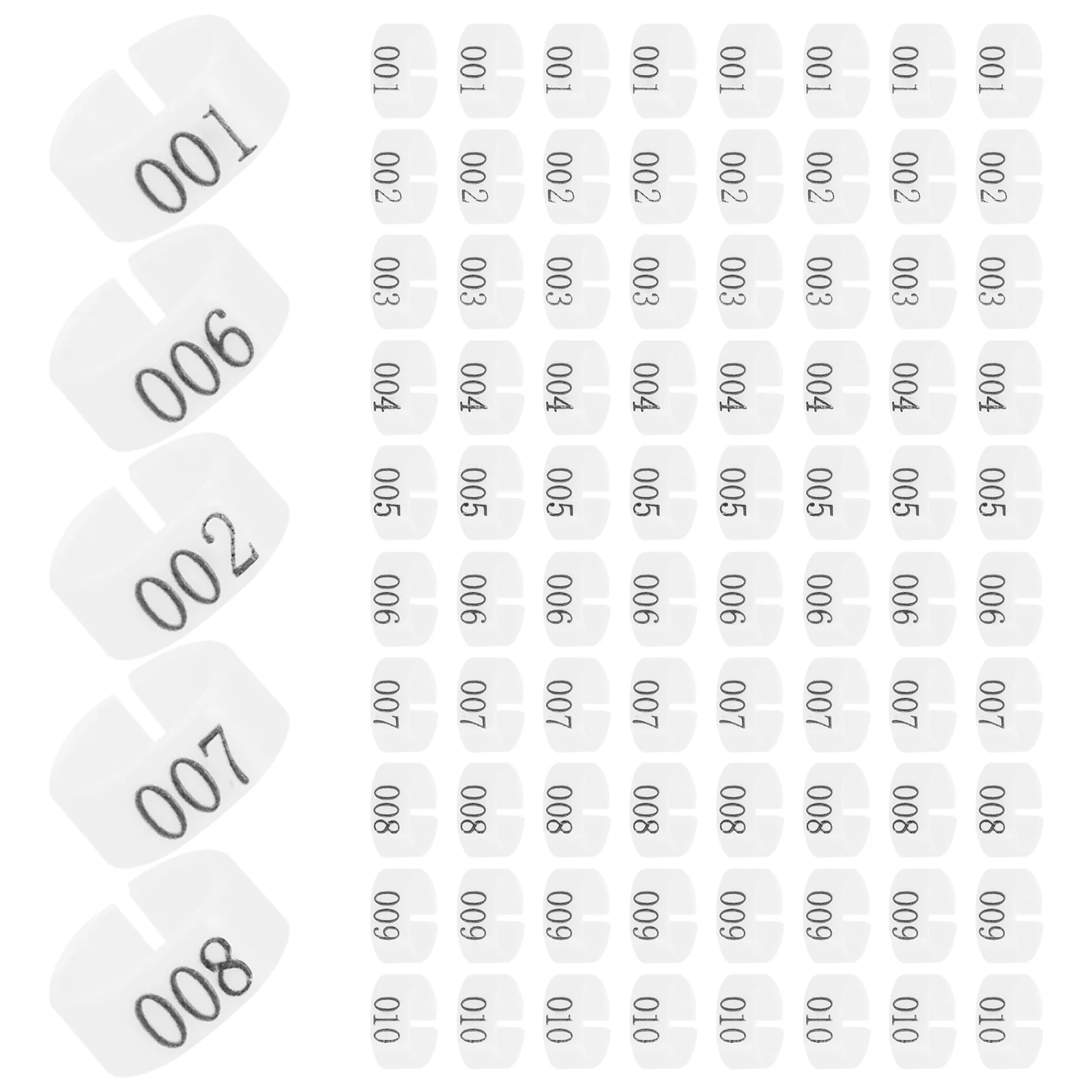 

100pcs Numbered Pigeon Leg Rings Reusable Bird Identification Bands Durable Plastic Foot Markers For Small Poultry Chickens