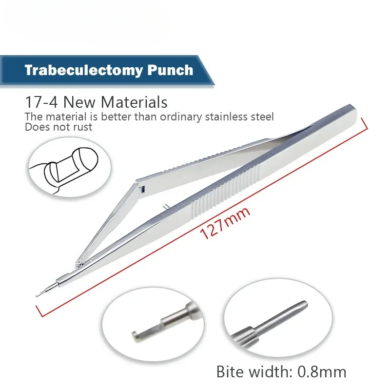 1pcs Trabeculectomys Punchs Vitreo-retinals Tools 17-4 Stainless Steel Ophthalmics Instruments