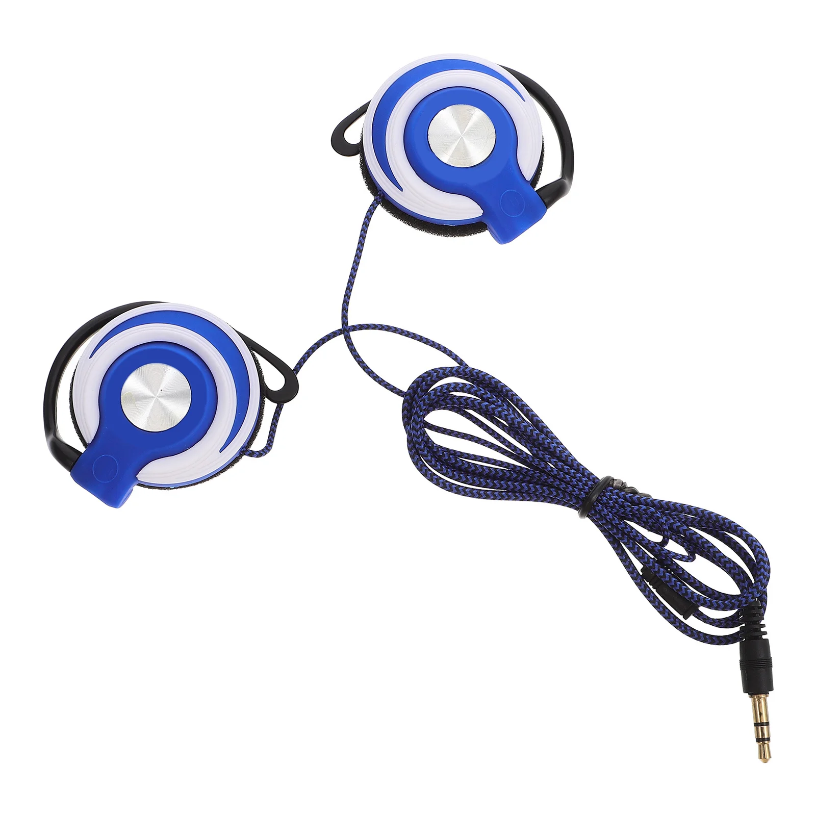 

Black 3.5mm Earhook Earphone Clip on Ear Headphones Durable Cable Comfortable Ear Pads Surround Sound Stereo Headset for Phone