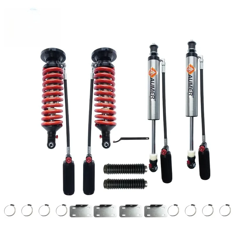 AUMER 4WD Compression Damping Force Adj. 4x4 Off Road Remote Reservoir Shock Absorber Lift Suspension Kit for  Patrol Y62