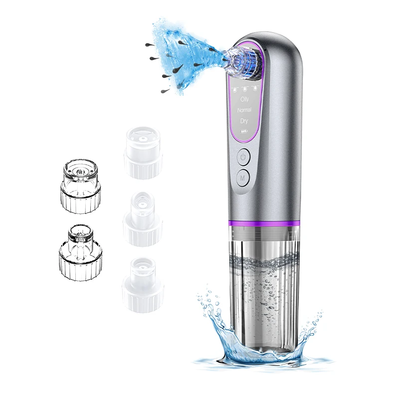 VLVEE Electric Water Vacuum Blackhead Suction Device Pore Cleaner Facial Hydro Cleanse Face Acne Blackhead Removal Tool