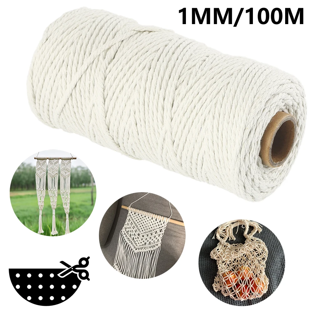 

Kitchen Twine Cotton Cooking Rope Multipurpose String Sturdy Cotton Rope for Trussing Meat Kitchen DIY Crafts Cooking Rope