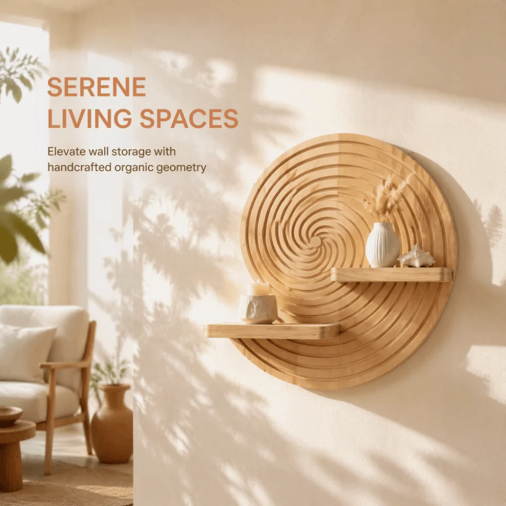Wooden Stand Irregularly Shaped Wooden Wall Shelves Boho Style Vintage Storage Rack Natural Floating Shelf Plant Decorative