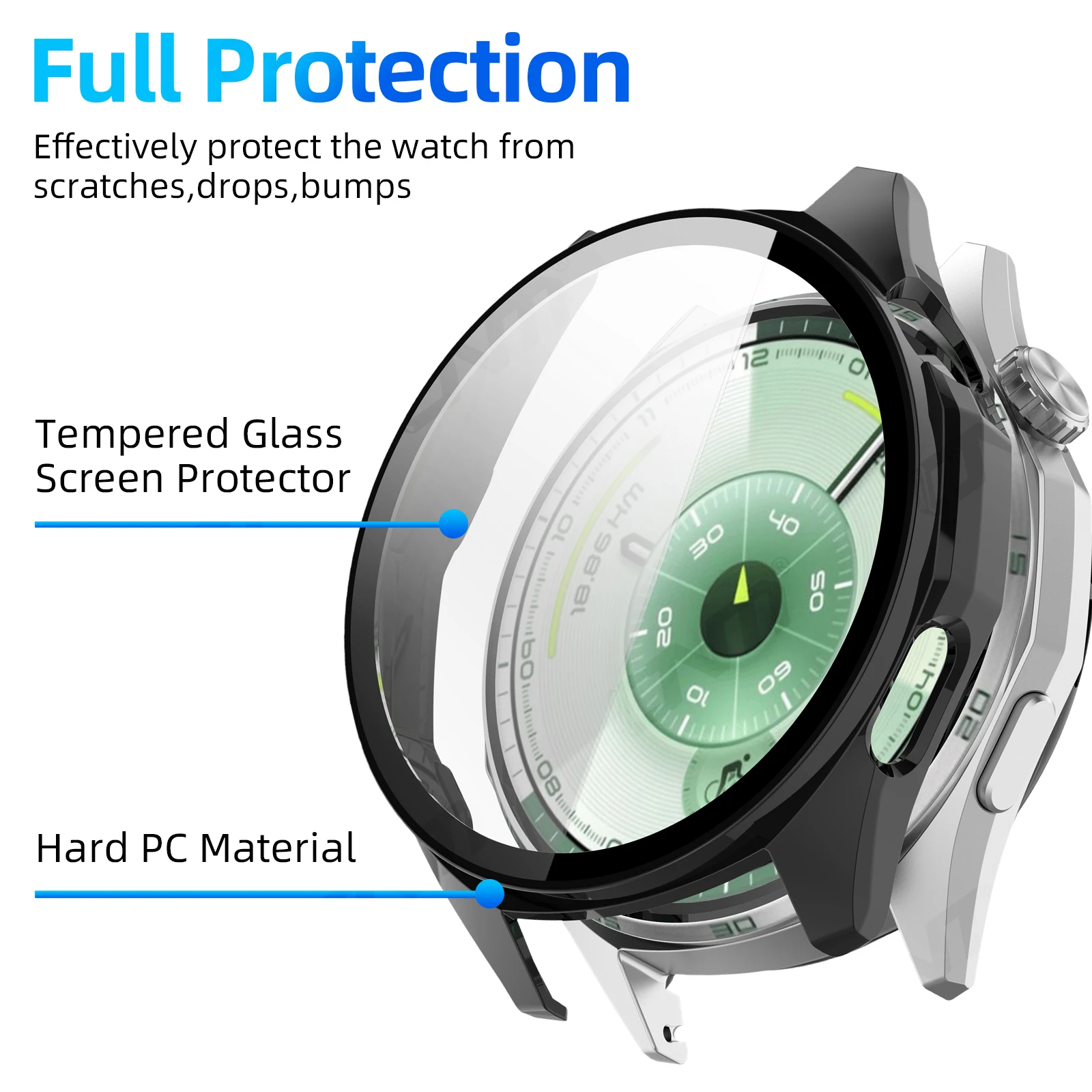 Glass+Case for Huawei Watch GT 6 46mm 41mm Glass Anti-scratch Screen Protector & Hard PC Protective Bumper for GT6 Accessories - Image 2