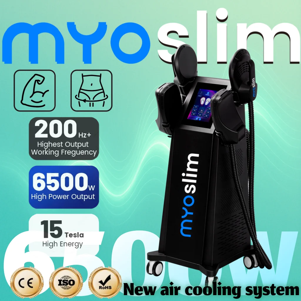 

Myoslim 6500W 15T Ultra EMS машины для похудения тела EMS RF формирование мышц в скульпте электромагнитное устройство для стимуляции похудения