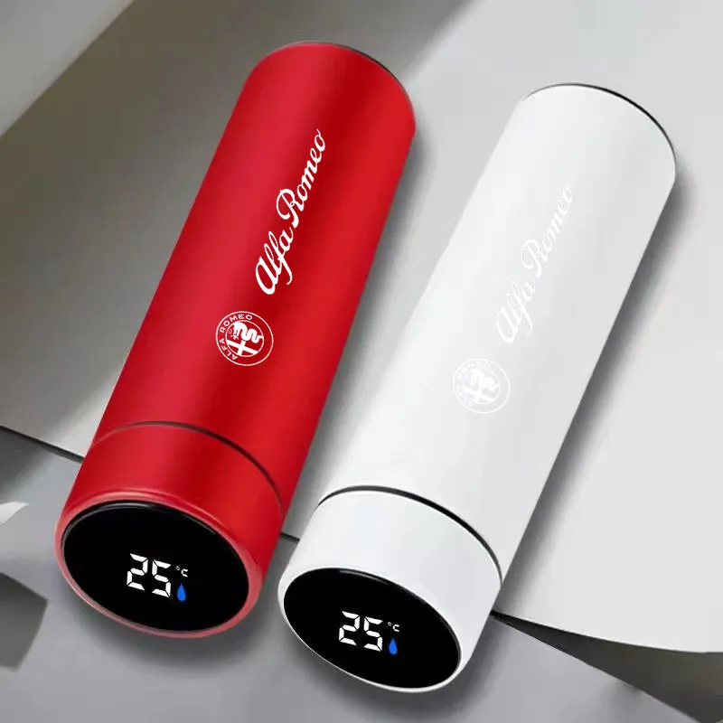 

2026 Горячая автомобильная наклейка из нержавеющей стали с логотипом автомобиля, термос, спортивная бутылка для воды для Alfa Romeo 4C 159 Spider Giulia Giulietta 156 8C S