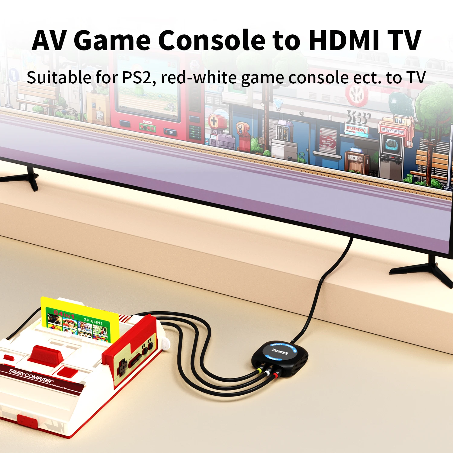 Unnlink HD 1080P Convertidor AV a HDMI