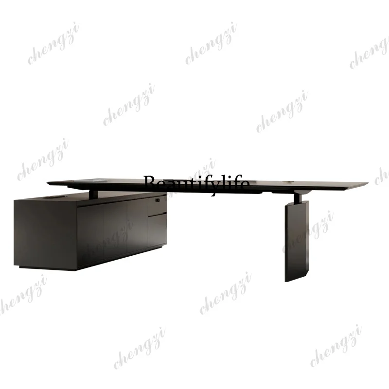 

PPP Strong Manager Executive Office Desk Drawers Black Large Cheap Computer Desk Study Adjustable Bureau Tafel