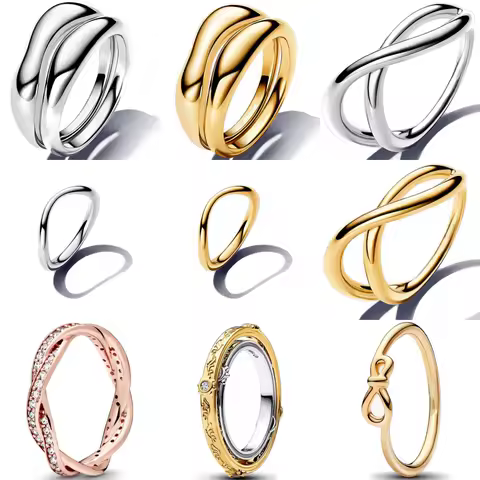 S925 Silver Ring Women Geometric Design Minimalist Shiny Fashion Jewelry Engagement Wedding Party Gift Trendy 2025