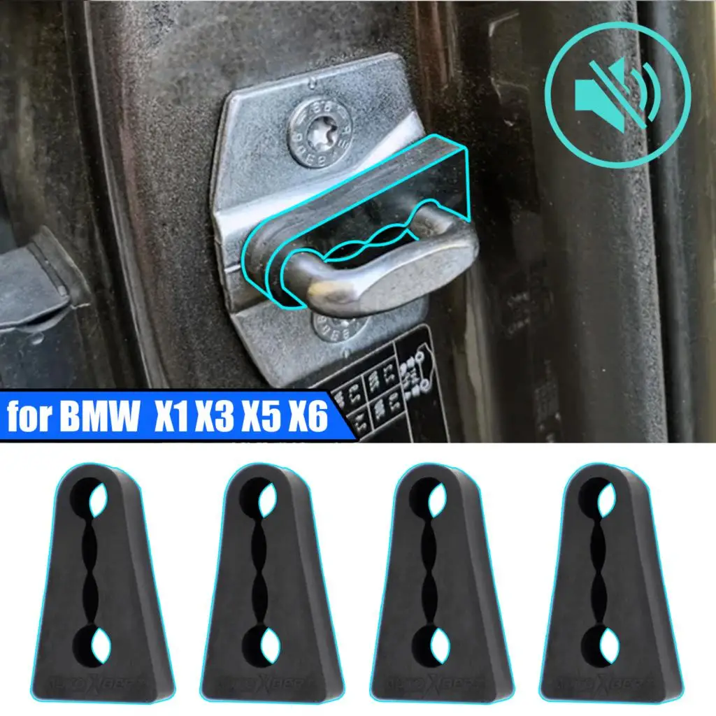 Car Door Lock Sound Deadener Damper Buffer For BMW X1 X3 X5 X6 E84 E83 F25 E70 E71 Rattling Screaks Quiet Noise Deaf Insulation