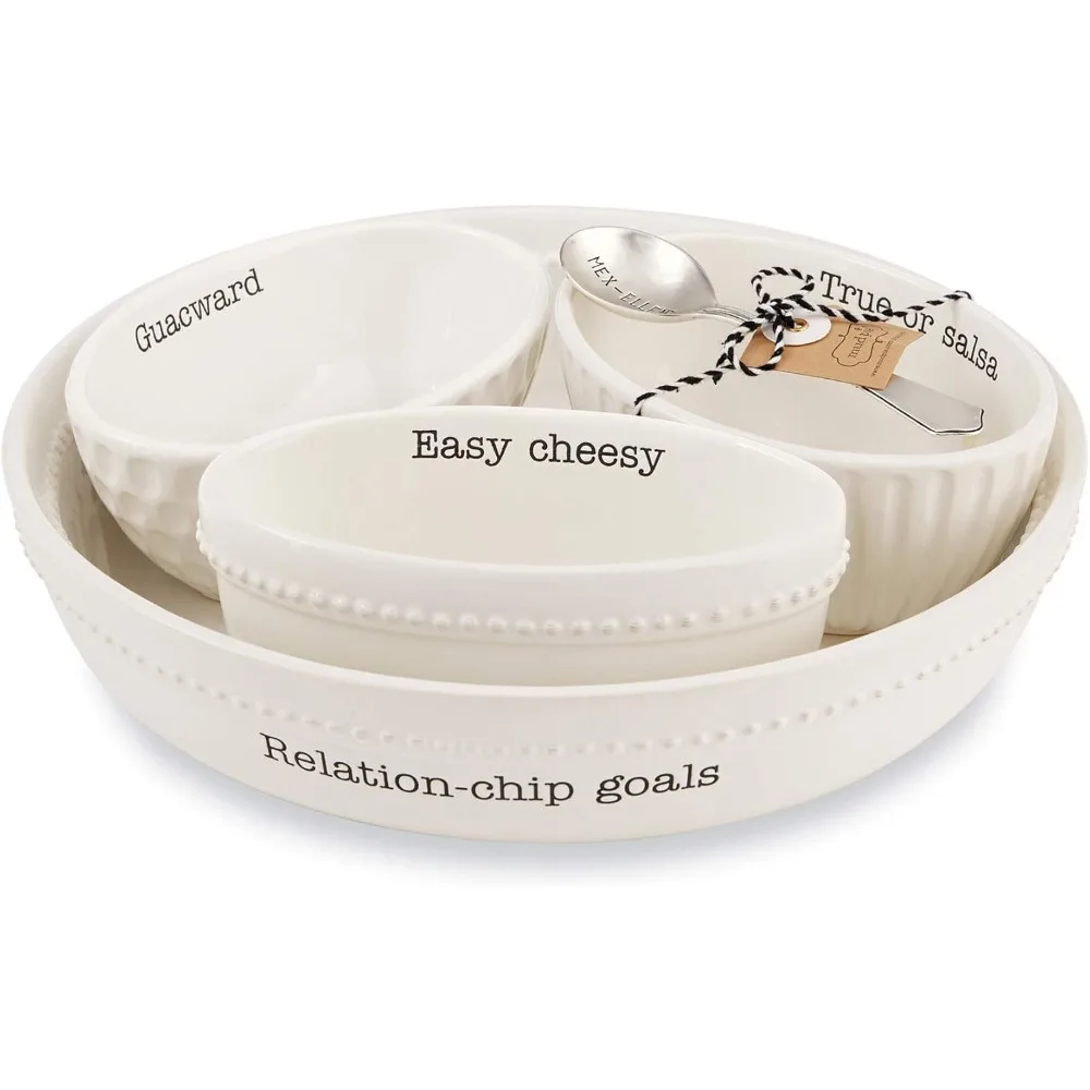 

Винтажный сервировочный набор для грязевых пирогов с чипсами и мисками для погружения (стиль Фантаста)