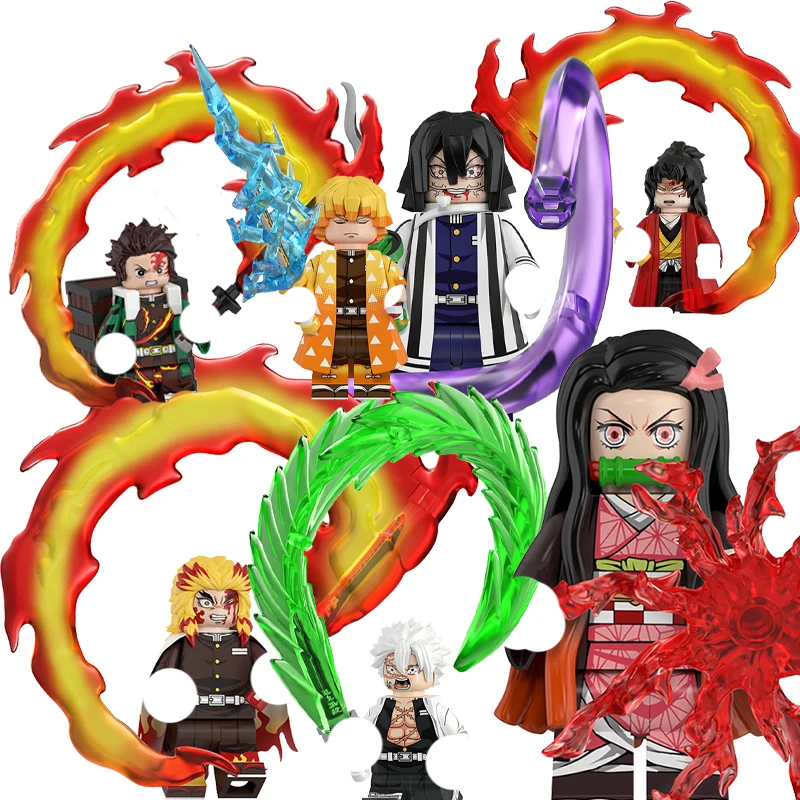 

Demon Slayer Building Blocks Mini Action Toy Figures Nezuko Kamado Tanjiro Kamado Figure Desktop Collectible Birthday Gift Toy
