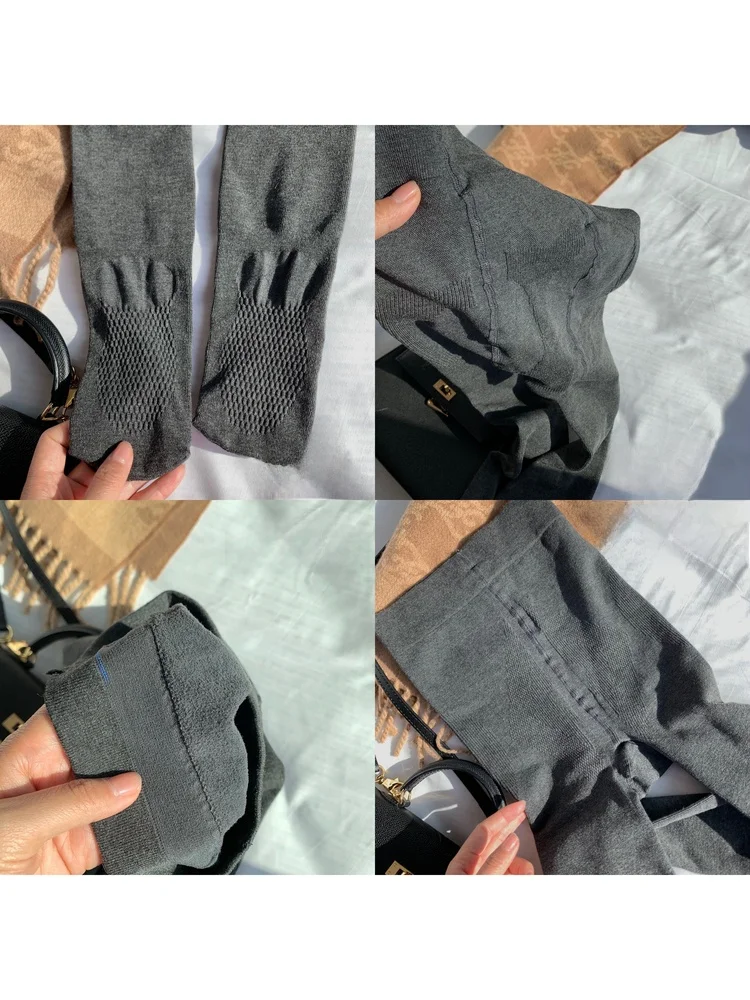 

Зимние теплые леггинсы с высокой талией на подкладке, длинные брюки с подтяжкой живота, повседневные нейлоновые хлопковые спандекс, смесь