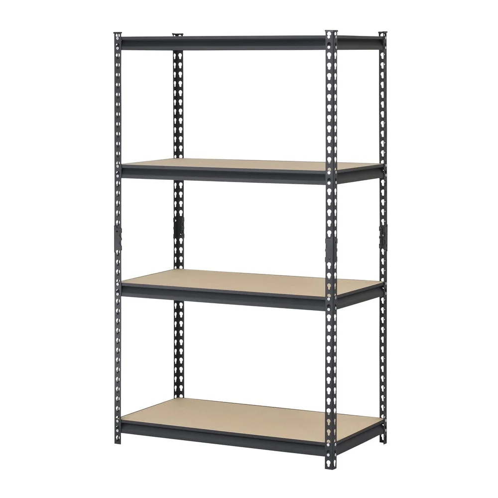 36 Inch Wide 4 Tier Steel Shelving Unit Adjustable Storage Rack Heavy Duty 800 Lbs Capacity per Shelf Indoor Use