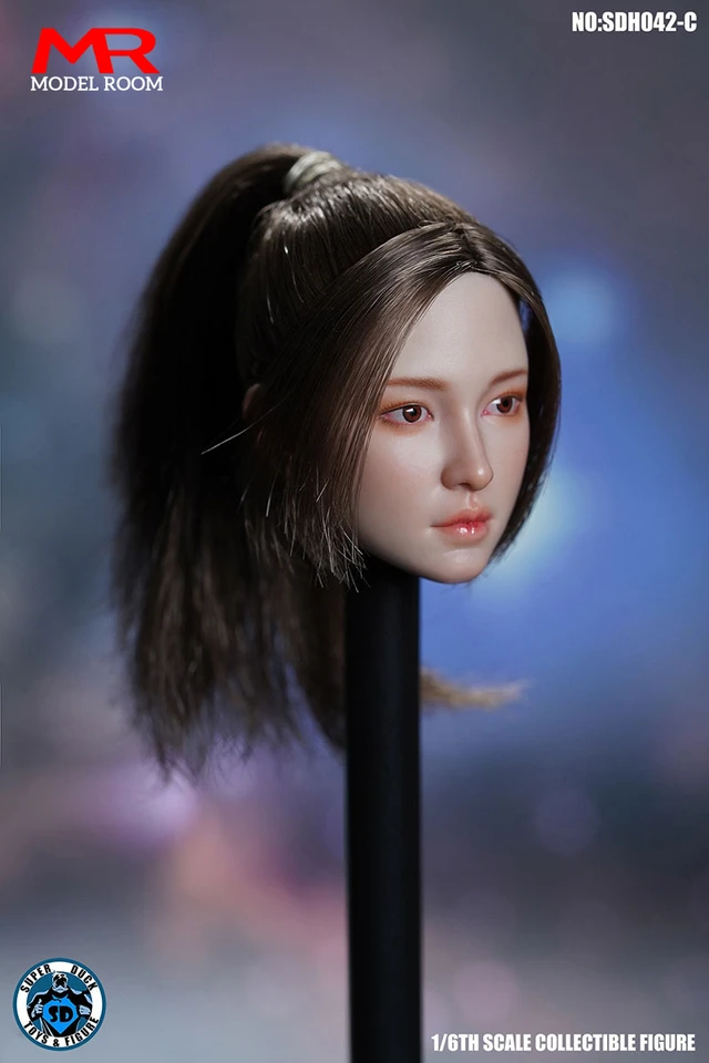 SUPER DUCK 1/6 Asian Beauty Head Sculpt Action Figure