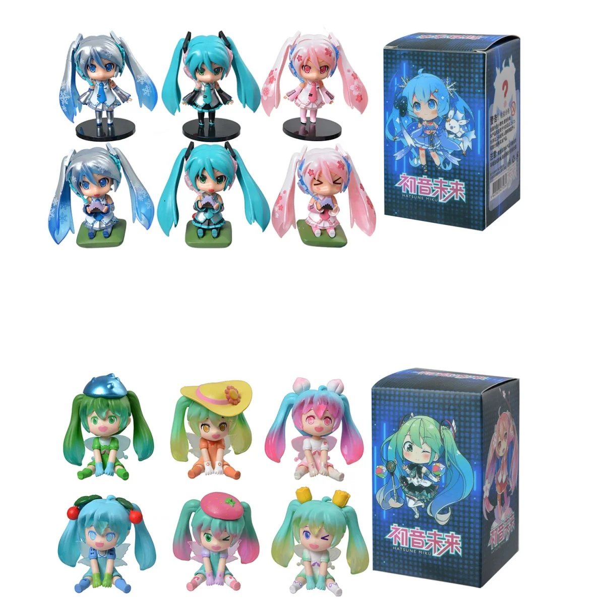 Hot Selling Hatsune Miku Blind Box Good Looking Virtual Singer Cute Doll Cartoon Toys Desktop Ornament Children's Gift