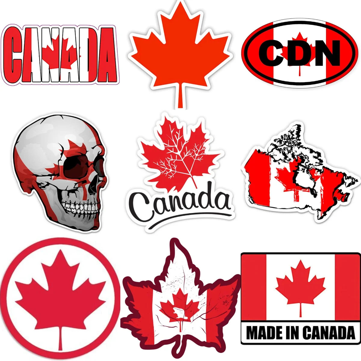 

Canada Flag Map Maple Leaves Creative PVC Sticker for Decorate Car Van Motorcycle Helmet Window Wall Fridge Decal Accessorie