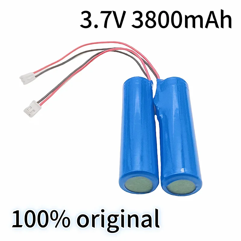 리튬 이온 충전식 배터리, 교체 소켓 포함, 비상 조명, lpega 18650, xh2.54 라인, 3.7V, 3800mAh