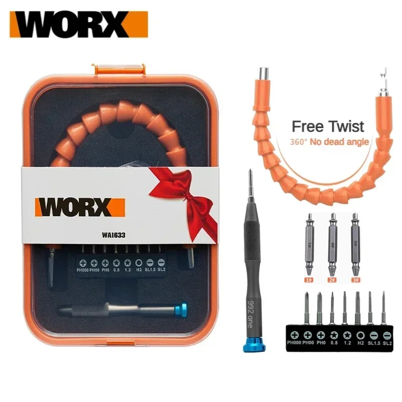 Worx S2 Drill Bits Set WA1633 for Worx WX240 WX242 Electric Screwdriver Universal Soft Shaft Manual Screwdriver Screw Extractor