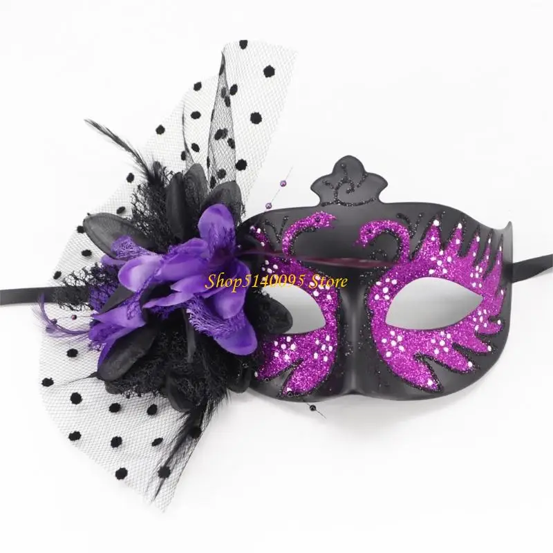 Dxae bloem maskerade masker maskerade gevederde masker Halloween kostuumaccessoire voor vrouwen bruiloft maskerade Halloween